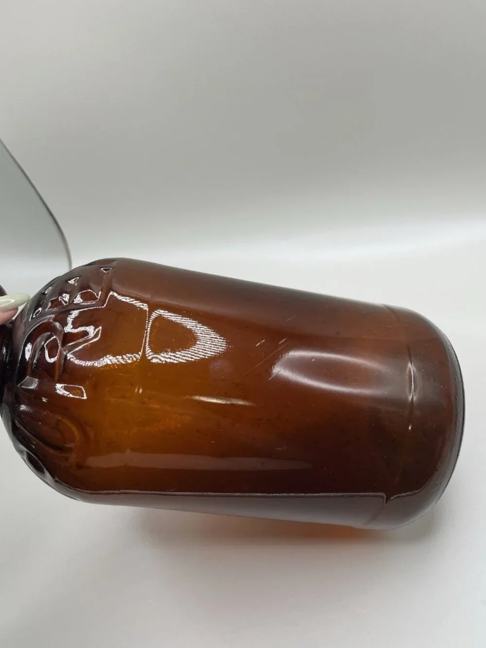Vintage Purex Amber Glass 1/2 Gallon Bleach Jug Bottle Farmhouse Apothecary